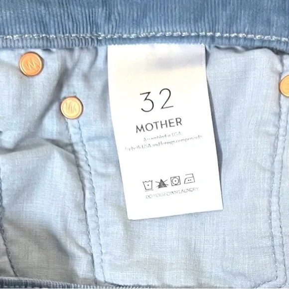 NWT MOTHER Hiker Hover Mid Rise Corduroy Jeans - Picture 7 of 7